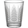 Hjxwt Twelve Ounce Six Panel Fern Embossed Glass Tumbler Clear - Product view